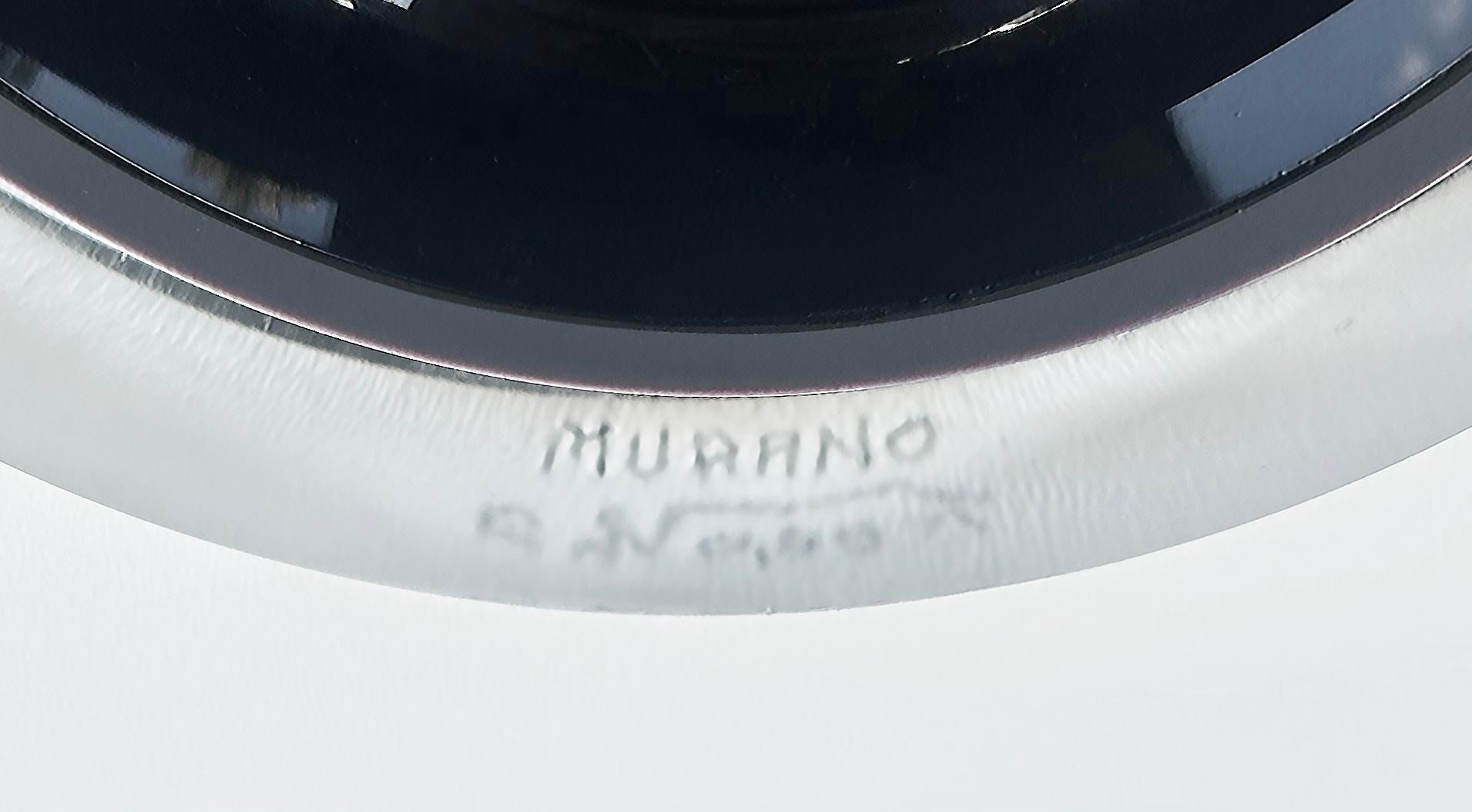 20ième siècle Carlo Nason Signed Murano Sommerso Glass Ashtray/Catch-all Bowl (Cendrier/bol attrape-tout) en vente