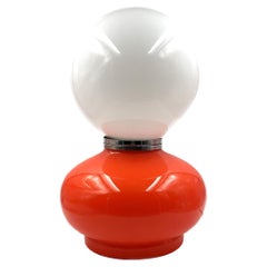 Carlo Nason, Space Age Red Murano Glass Table Lamp, AV Mazzega, 1970s