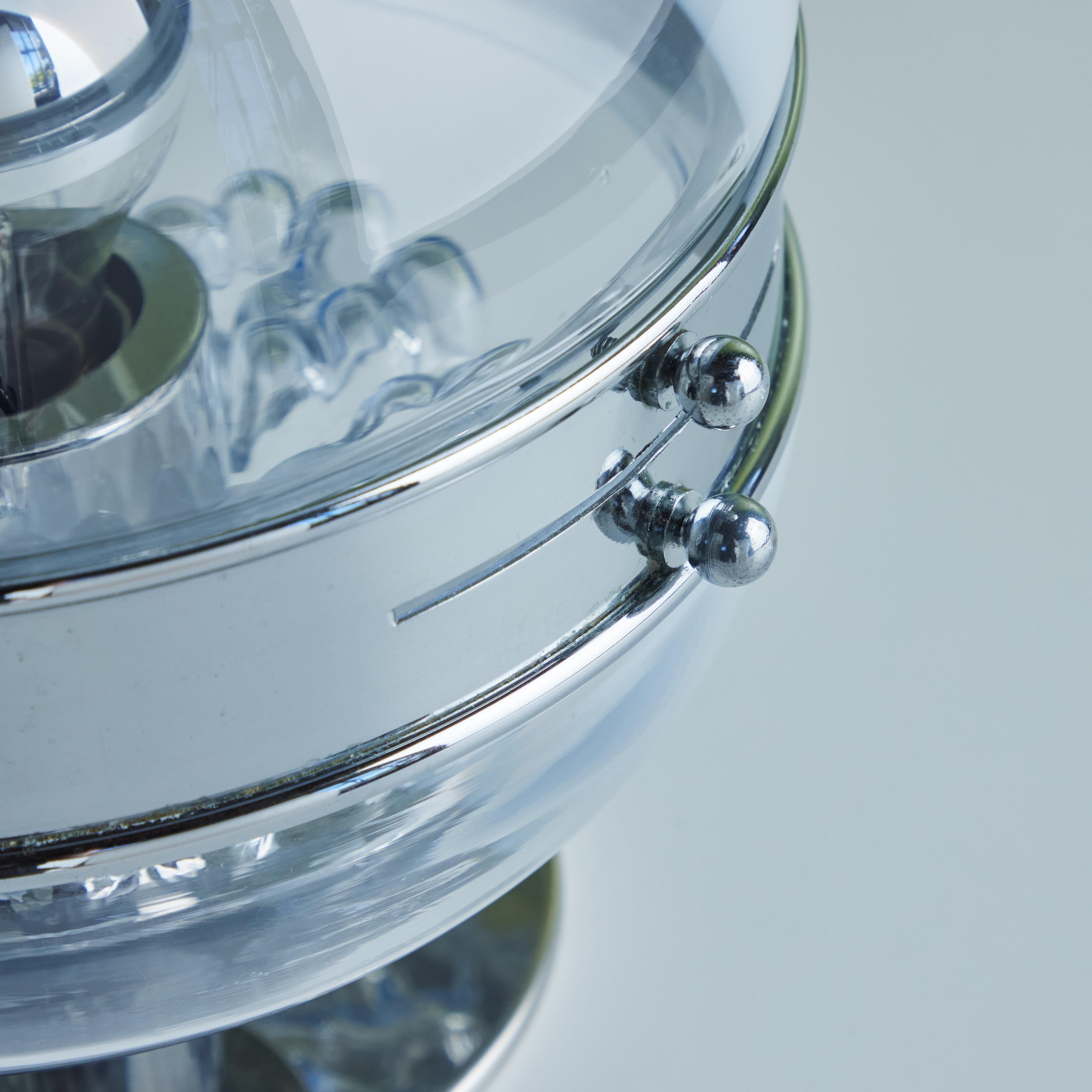 Carlo Nason: Tischlampe „Stalagmiti“ aus Glas und Chrom im Angebot 4