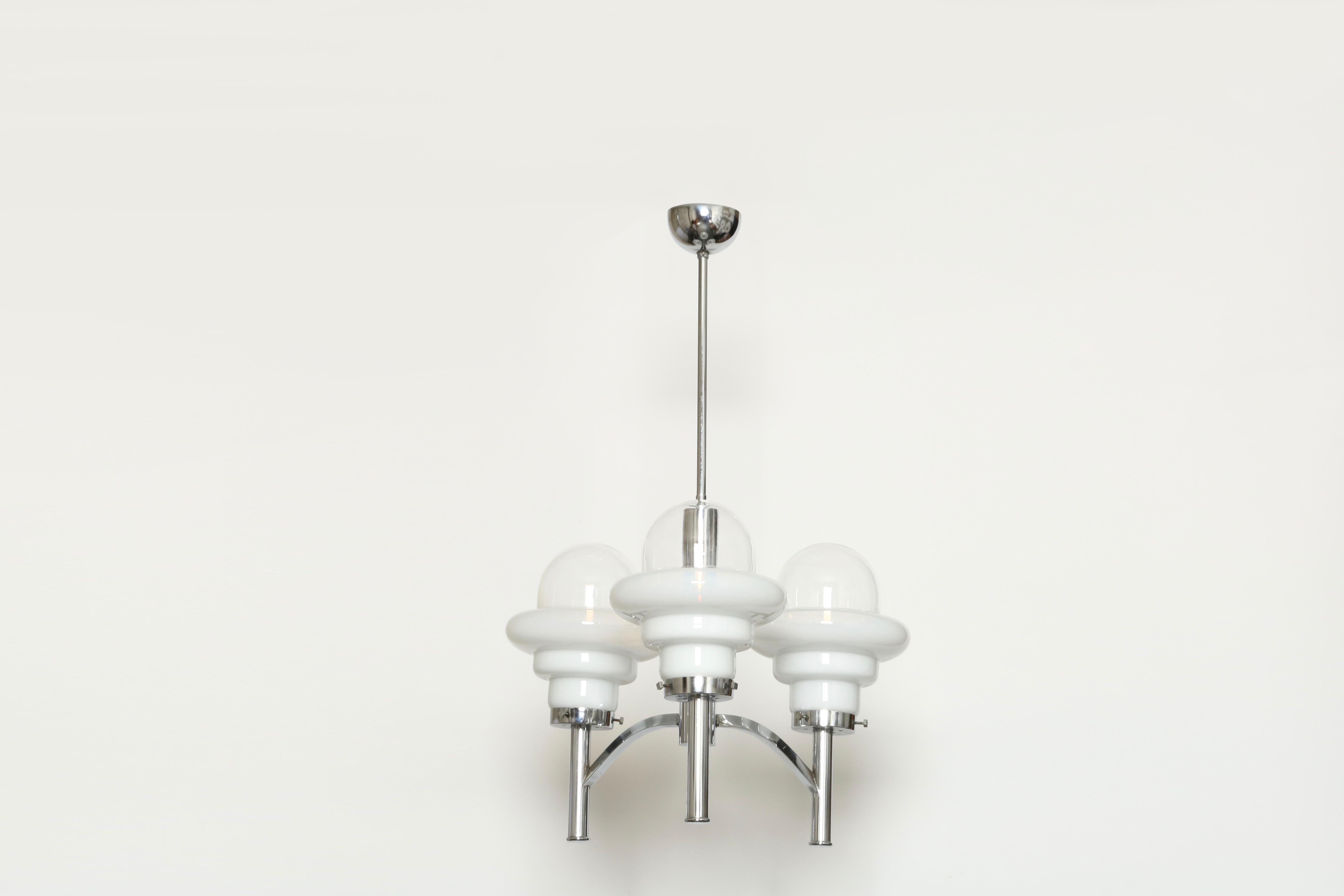 Mid-Century Modern Carlo Nason Style Chandelier For Sale