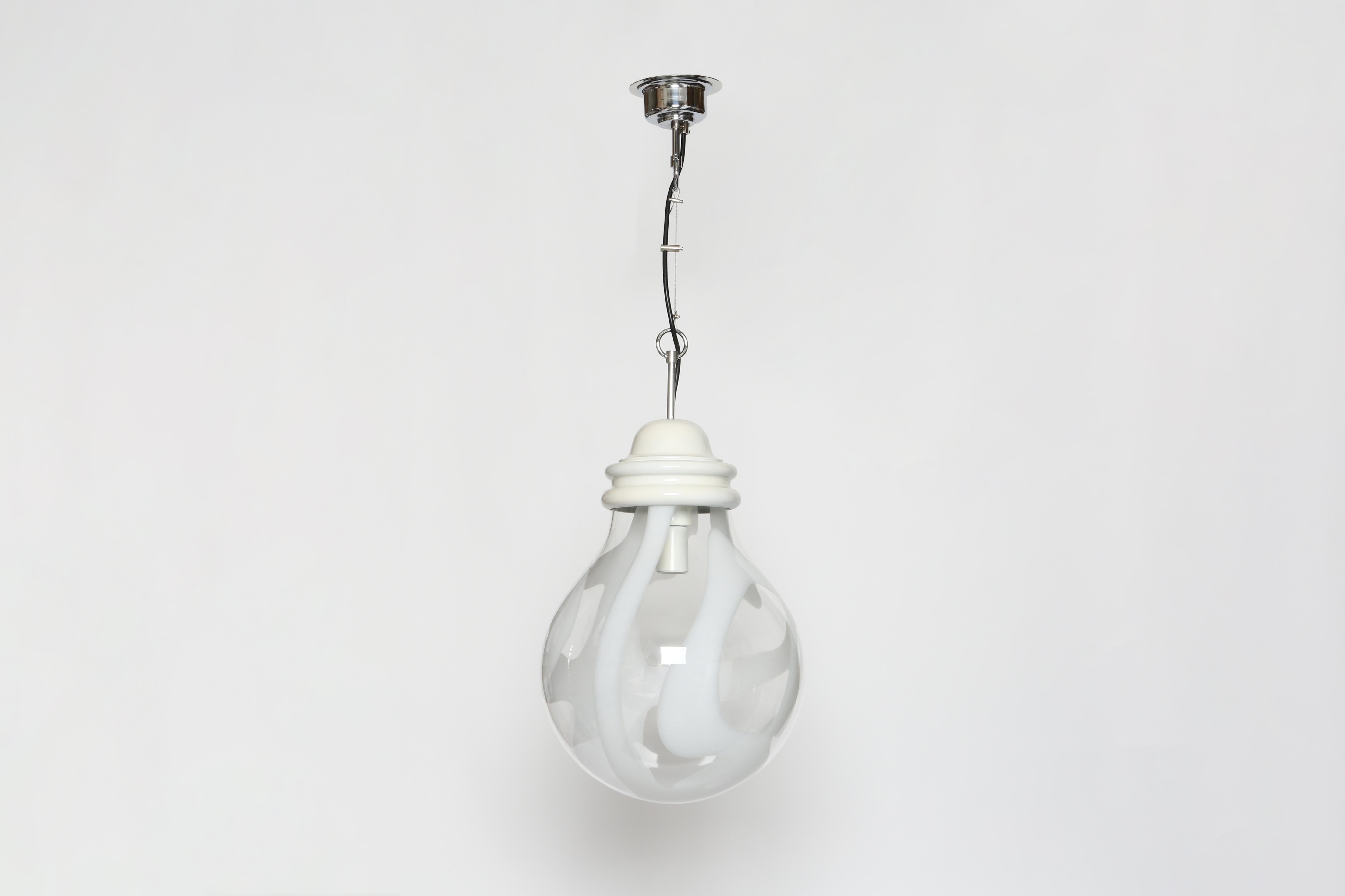 Pendente da soffitto in vetro di Murano in stile Carlo Nason, Italia circa anni '70 in vendita 3