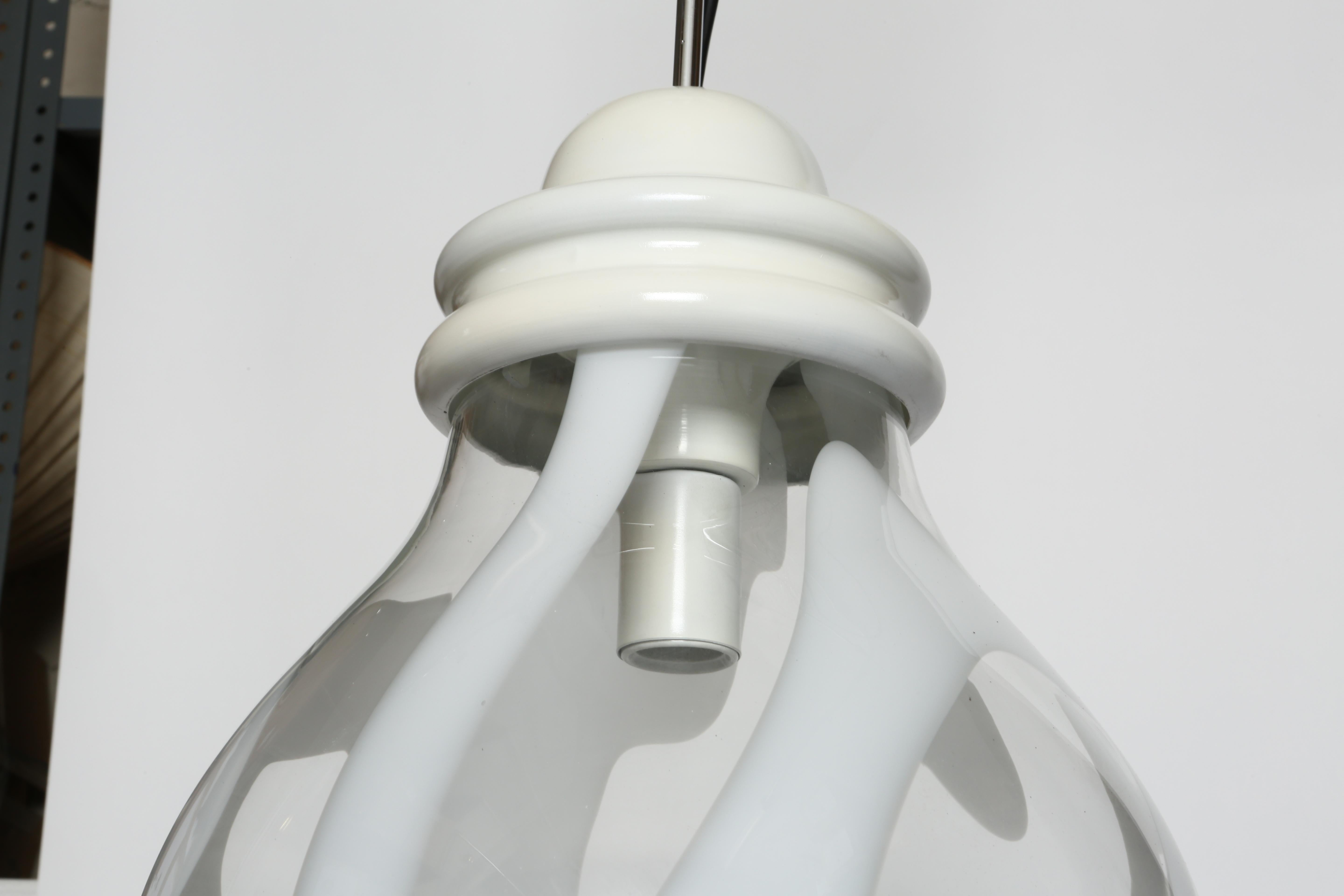 Pendente da soffitto in vetro di Murano in stile Carlo Nason, Italia circa anni '70 in vendita 7