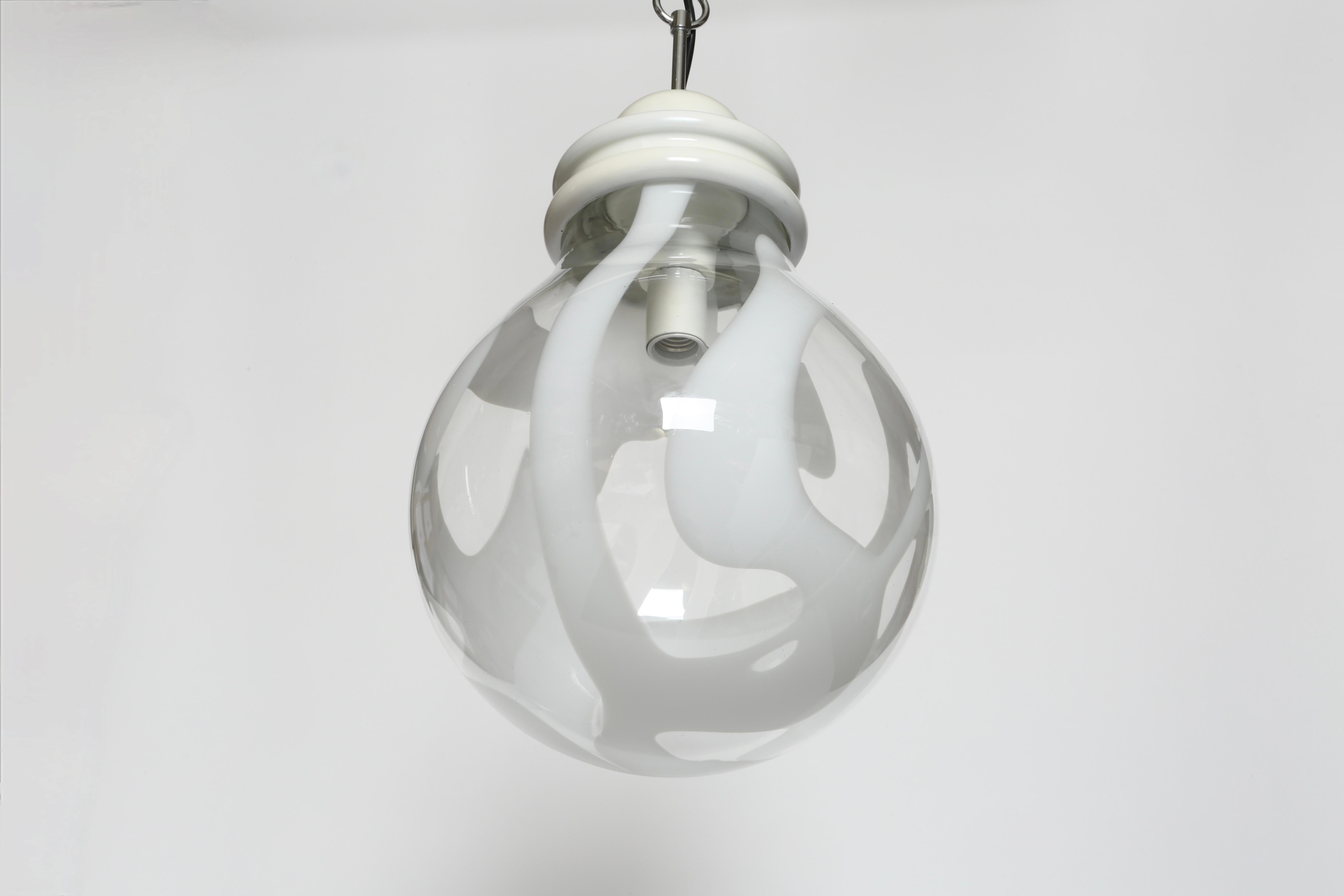 Pendente da soffitto in vetro di Murano in stile Carlo Nason, Italia circa anni '70 in vendita 9