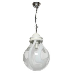 Pendente da soffitto in vetro di Murano in stile Carlo Nason, Italia circa anni '70