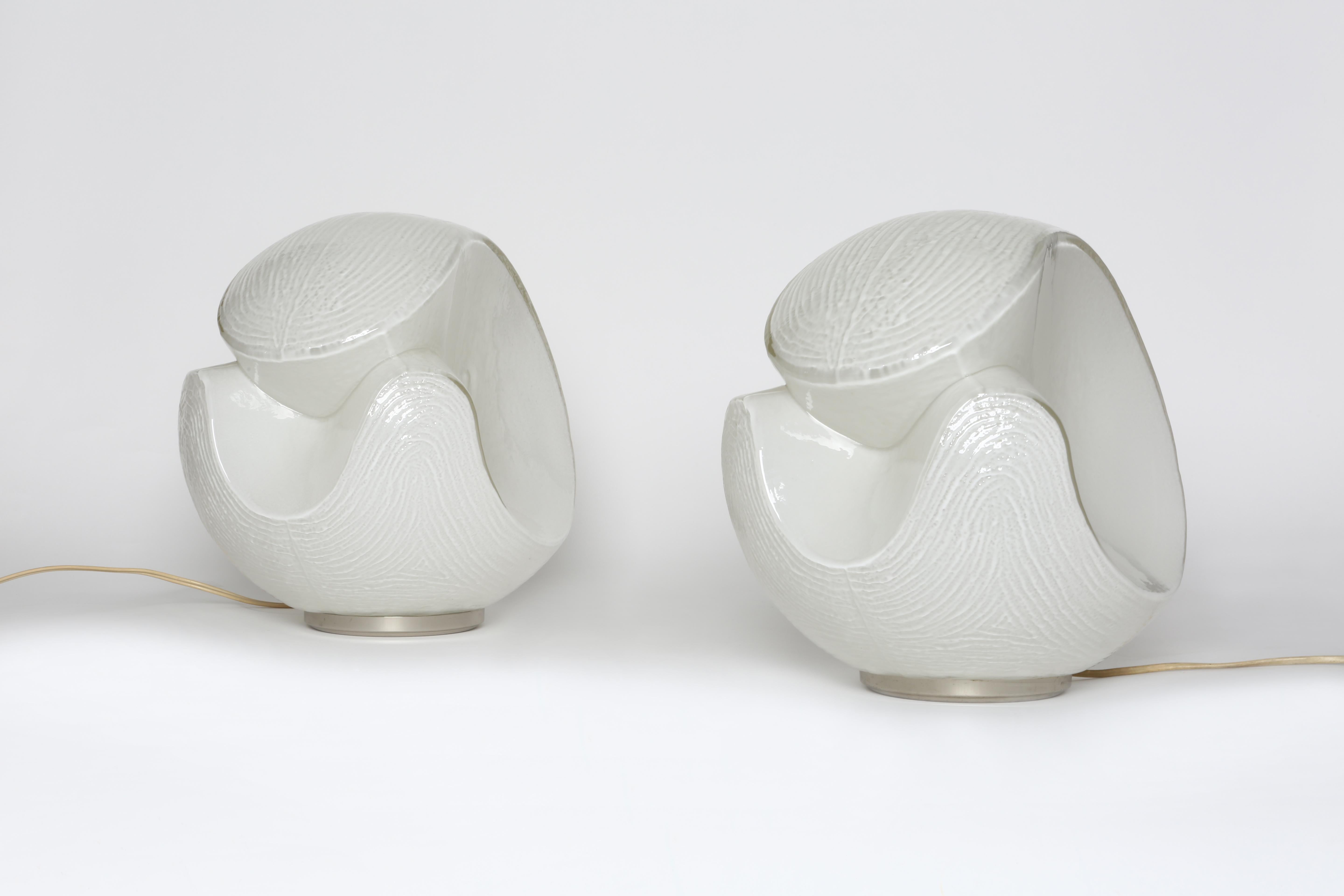 Italian Carlo Nason style table lampa, a pair For Sale