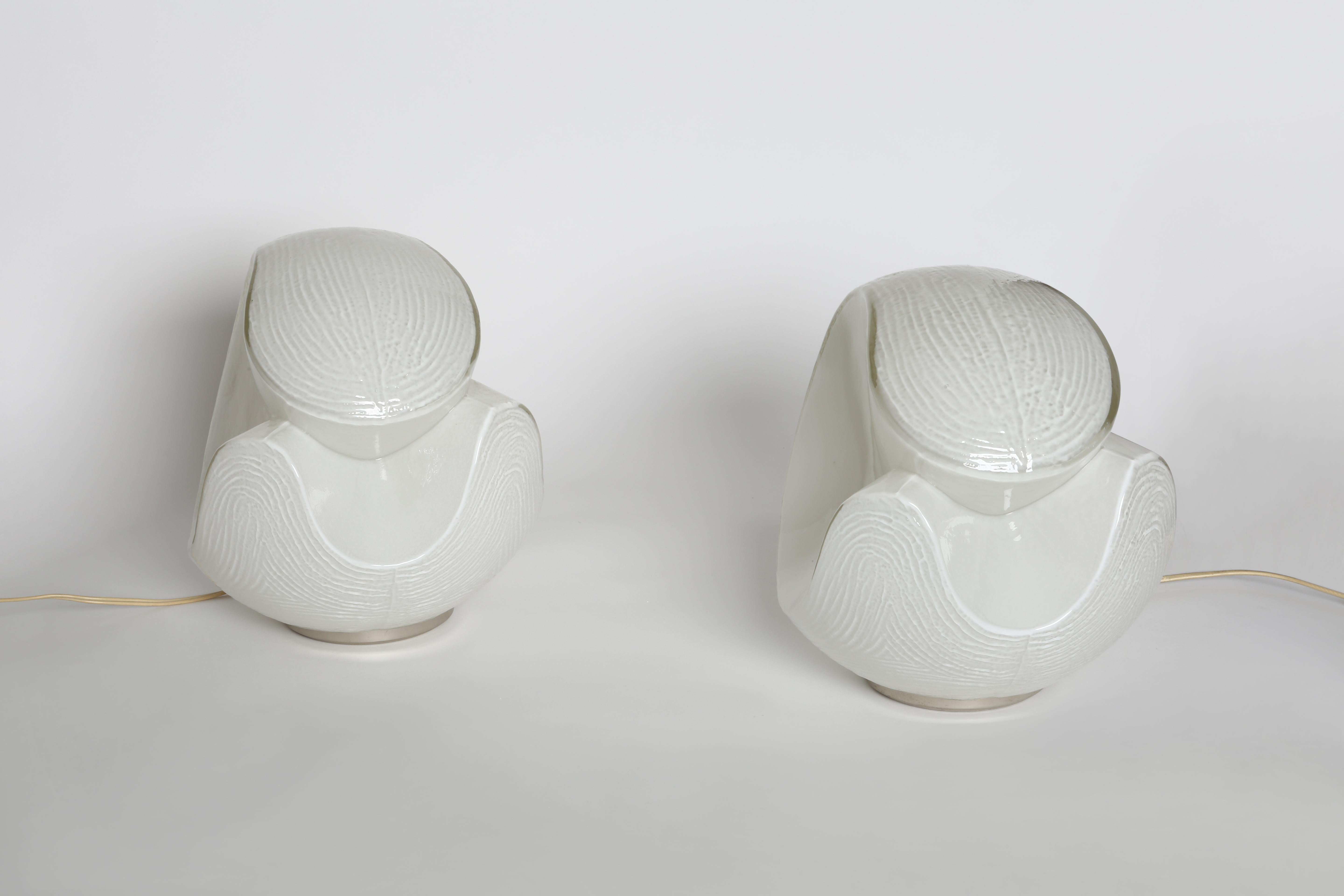 Mid-20th Century Carlo Nason style table lampa, a pair For Sale