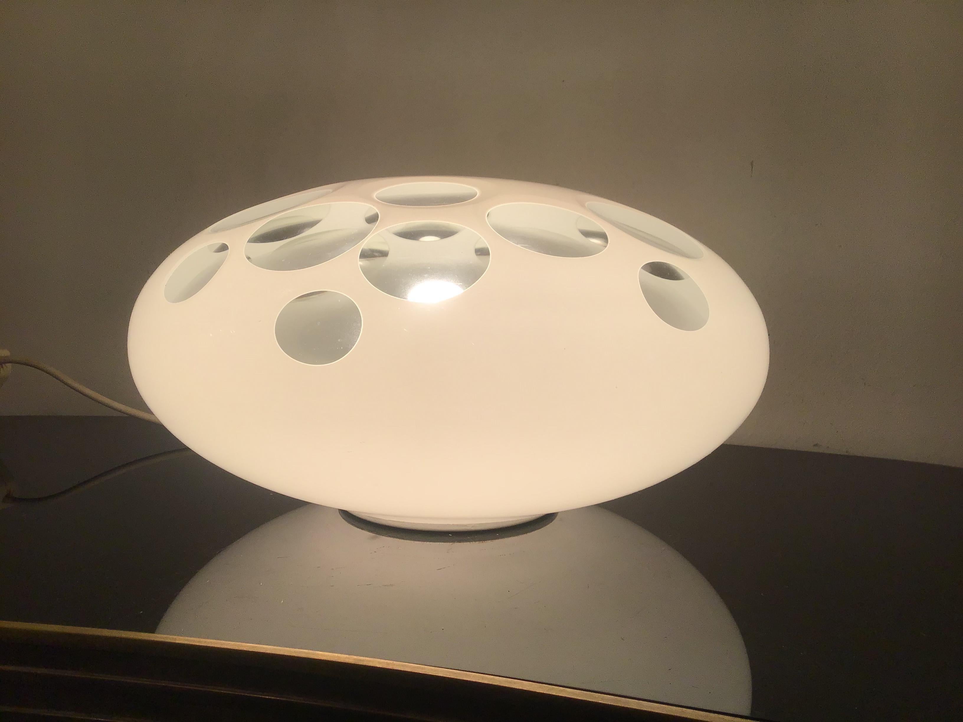 Carlo Nason Table Lamp Murano Glass Metal 1968 Italy For Sale 11
