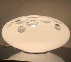 Carlo Nason Tischlampe aus Muranoglas und Metall, Italien, 1968