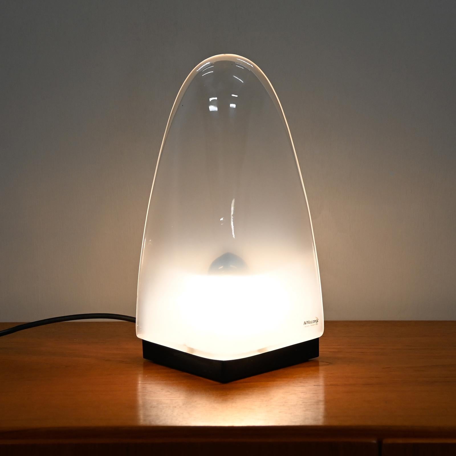 Carlo Nason table or bedside lamp with Murano Glass for Mazzega, Italy 1970's For Sale 1