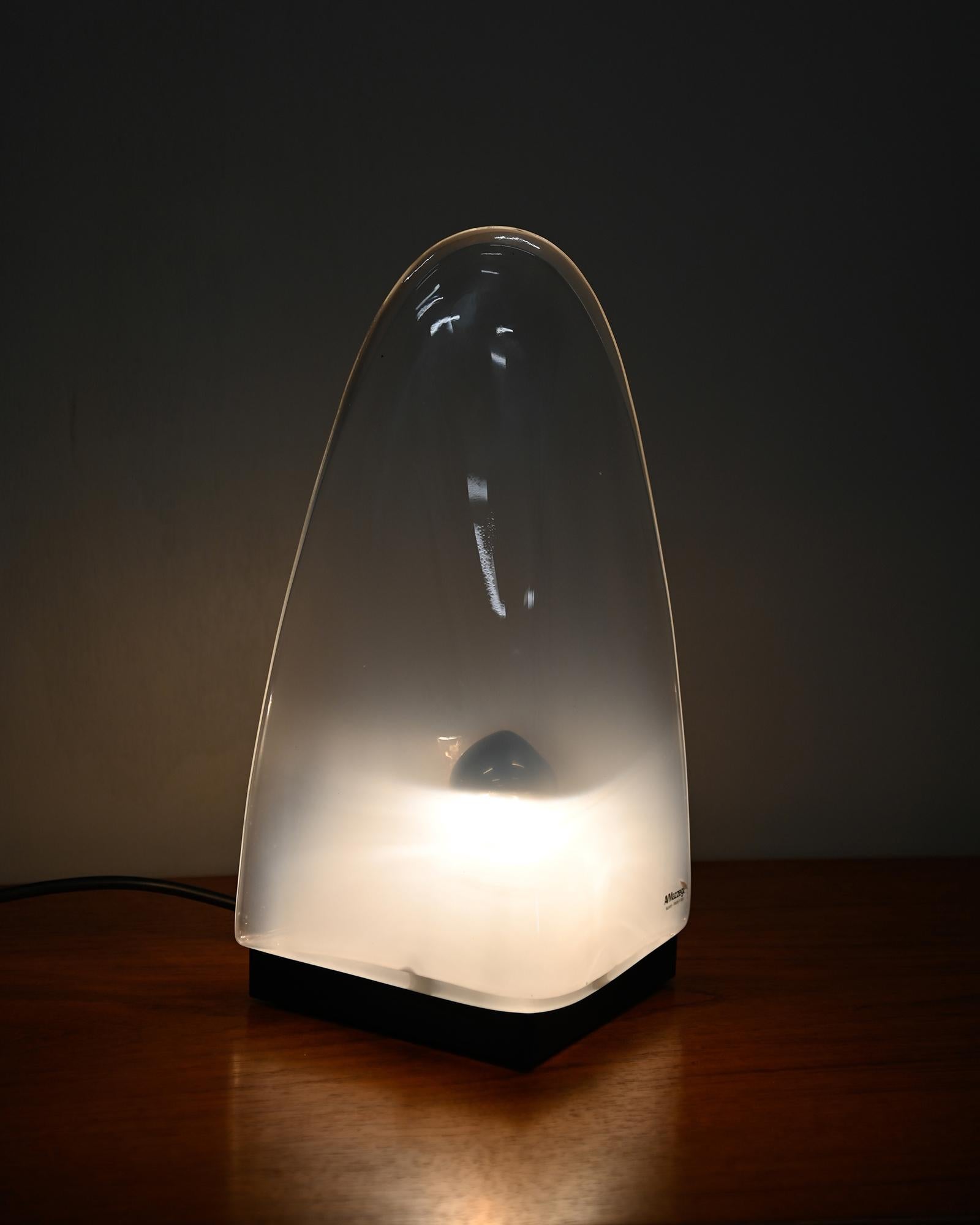 Carlo Nason table or bedside lamp with Murano Glass for Mazzega, Italy 1970's For Sale 3