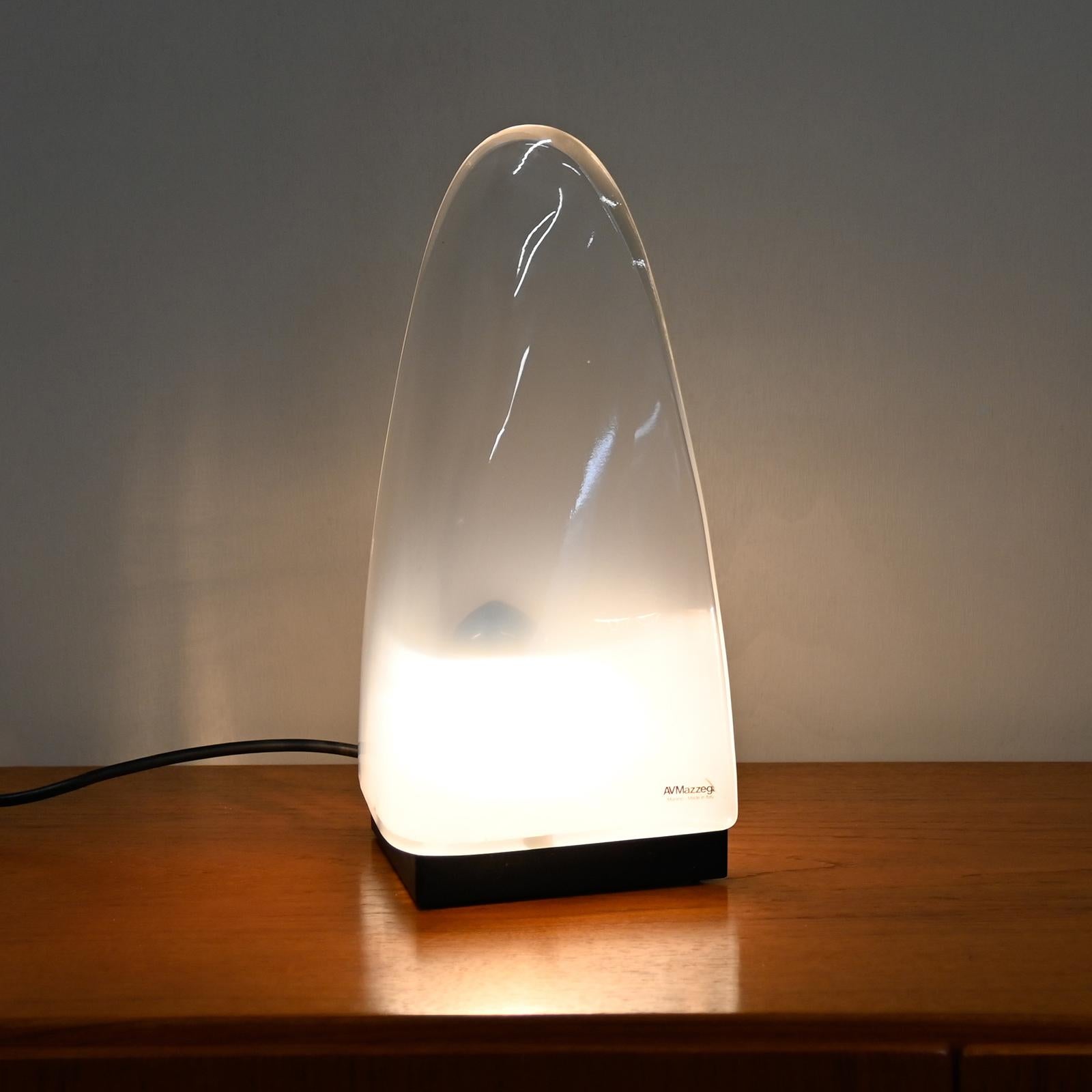 Mid-Century Modern Carlo Nason table or bedside lamp with Murano Glass for Mazzega, Italy 1970's For Sale