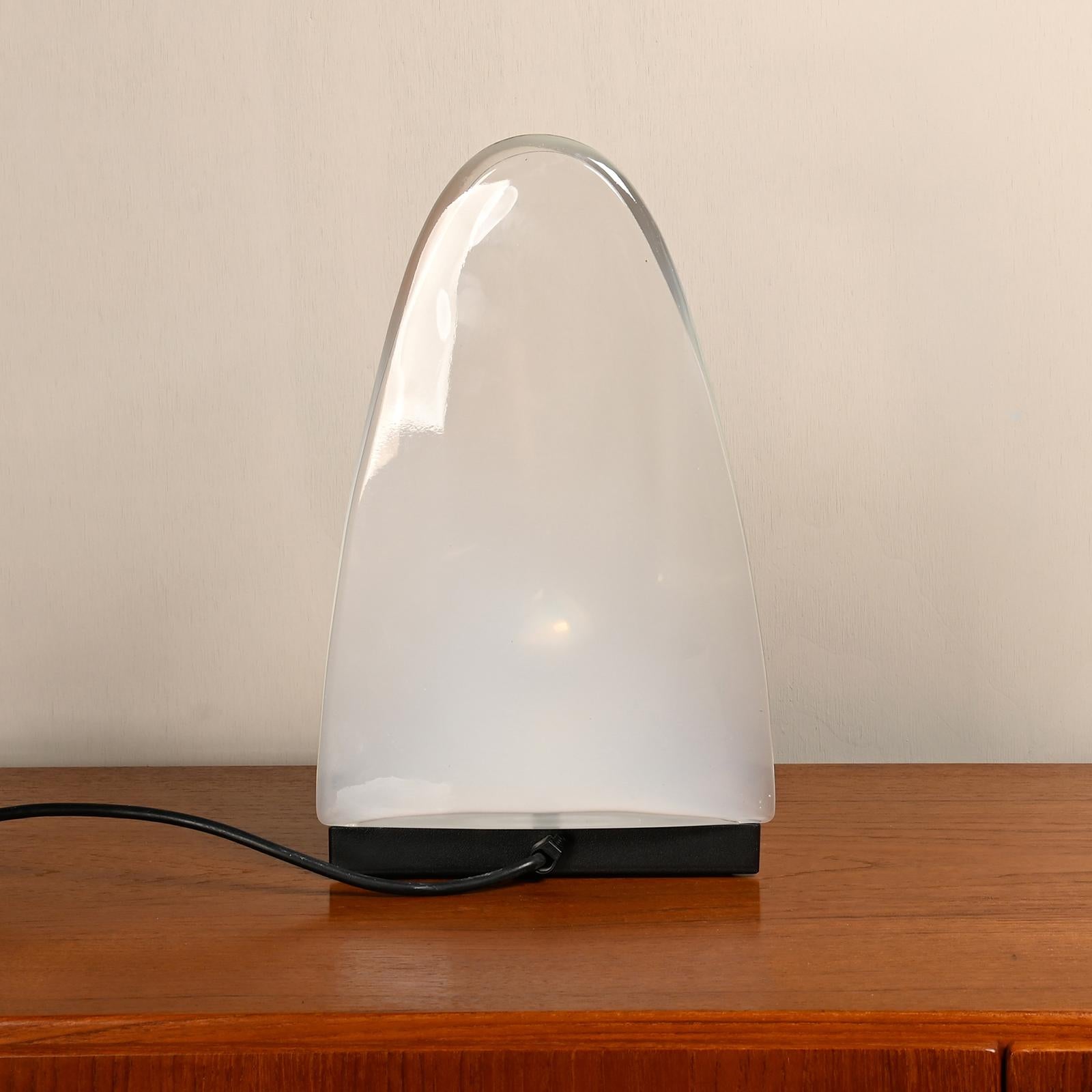Carlo Nason table or bedside lamp with Murano Glass for Mazzega, Italy 1970's In Good Condition For Sale In Amsterdam, NL