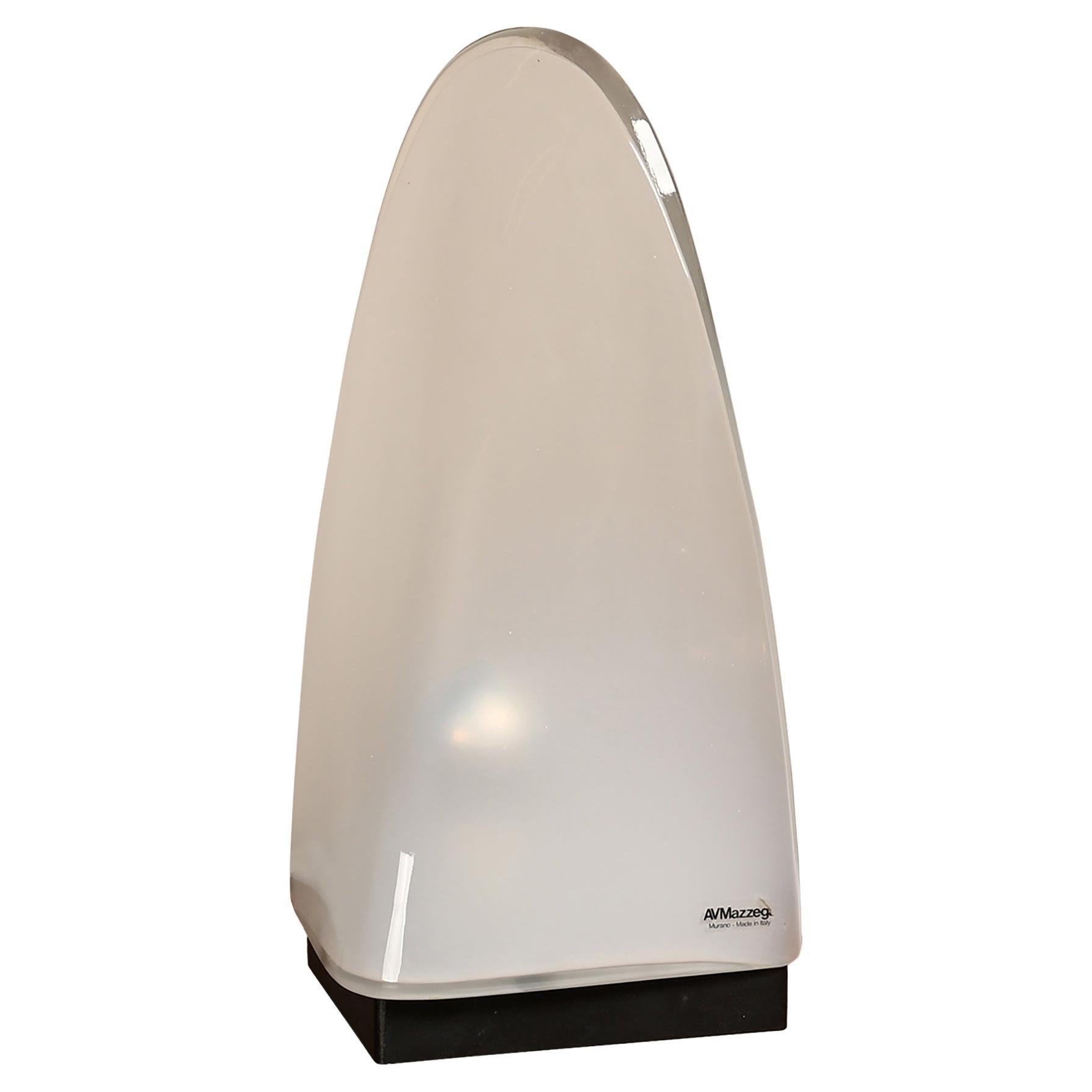 Lámpara de sobremesa o mesilla de noche Carlo Nason con cristal de Murano para Mazzega, Italia Años 70