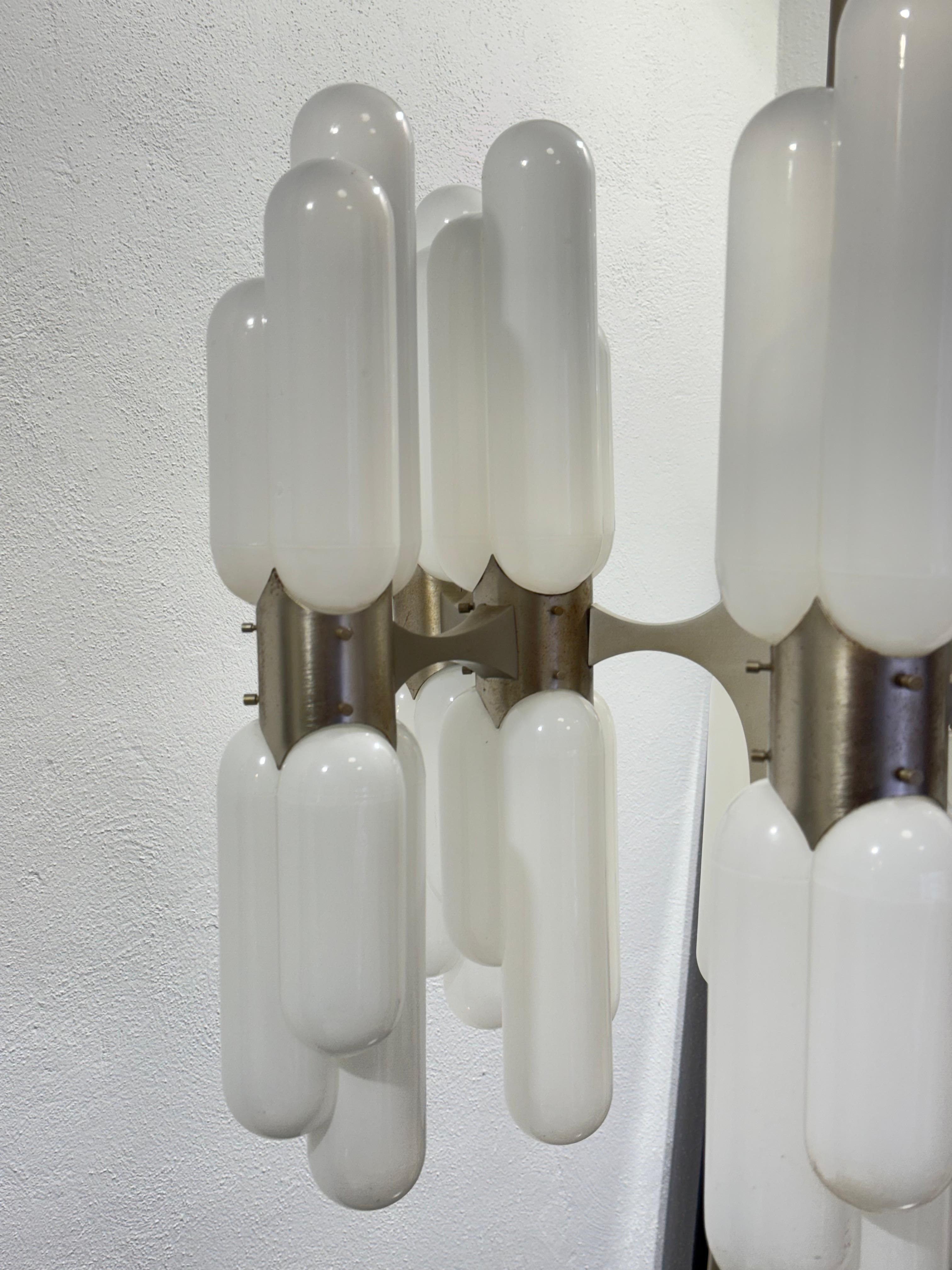Carlo Nason Torpedo Mazzega Chandelier 18 lights 1960's Rare Vintage Design For Sale 7