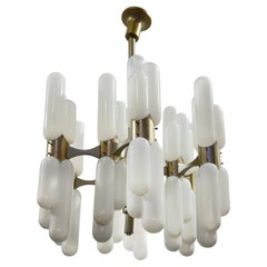 Carlo Nason Torpedo Mazzega Chandelier 18 lights 1960's Rare Vintage Design