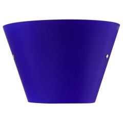 Carlo Nason Wall Lamp Murano Hand Blown Glass Blue Satin Finish Carlo Nason Wall Lamp Murano Hand Blown Glass Blue Satin Finish