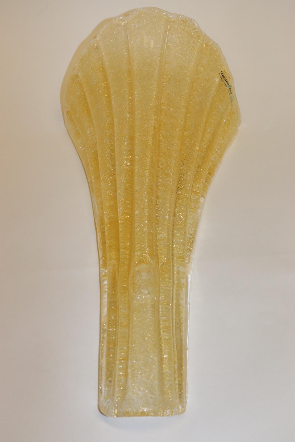 Carlo Nason Wall Light Murano Hand Cast Rugiada Amber Glass For Sale 4
