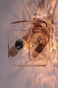 Carlo Nason Wandlampe aus Muranoglas für Kalmar 1960 Österreich