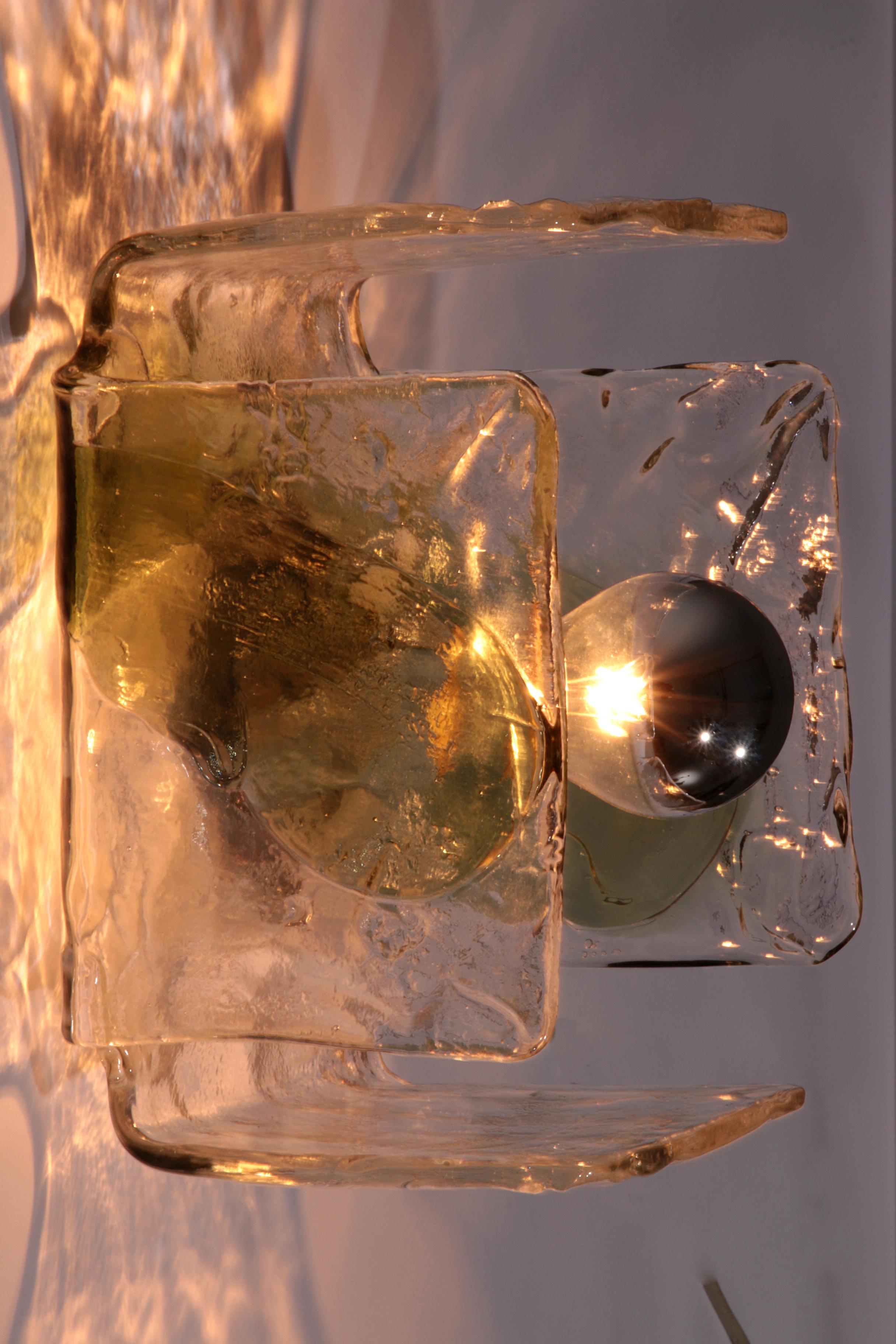 Austrian Carlo Nason wallamp from Muranoglass for Kalmar 1960 Austria For Sale