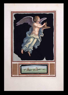Ancient Roman Fresco  - Etching by Carlo Nolli - 18th Century