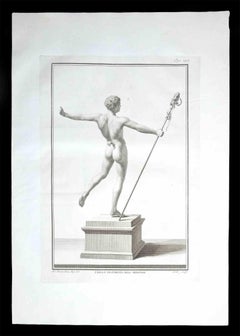 Ancient Roman Statue - Original Etching by Carlo Nolli - 1700s