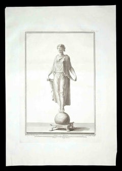 Ancient Roman Statue - Original Etching by Carlo Nolli - 1700s