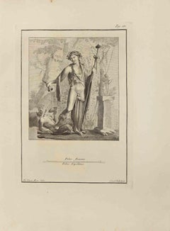 Bacchus mit Thyrsus – Radierung von Carlo Nolli – 18. Jahrhundert