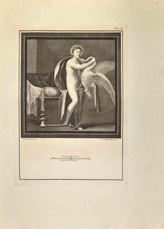 Leda mit dem Schwan – Radierung von Carlo Nolli – 18. Jahrhundert
