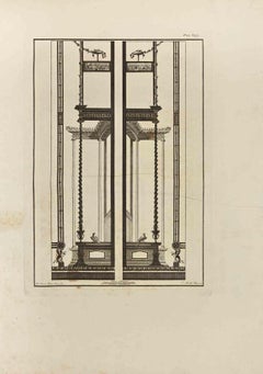 Temple romain Fresco - Gravure de Carlo Nolli - 18ème siècle