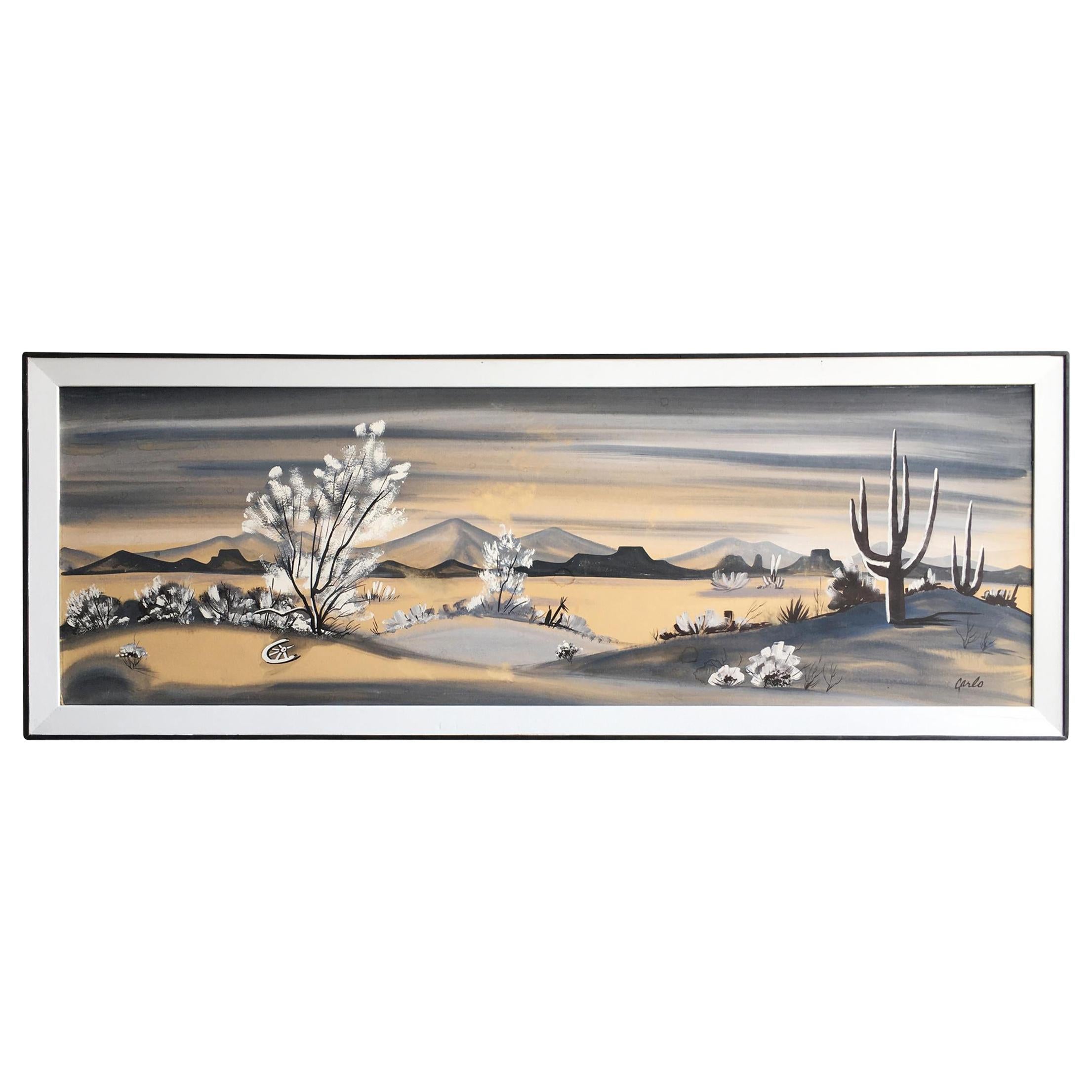 Carlo of Hollywood Arizona Desert Midcentury Painting