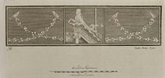 Decorazione antica dalle antichità di Ercolano - Acquaforte - XVIII secolo
