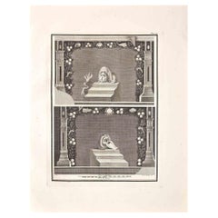 Antiquities of Herculaneum- Original Etching By C. Oratij- 18th Century