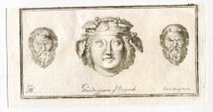Antique Ancient Roman Fresco - Etching by Carlo Oraty - 18th Century
