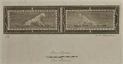 Gravure de Jaguar Pompeian par Carlo Oraty - 18ème siècle