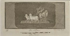Antique Ram-Cart Fresco - Etching by Carlo Oraty - 18th Century
