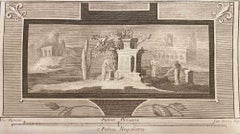 Römischer Tempel Fresco – Radierung von Carlo Oraty – 18. Jahrhundert
