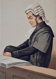 Sir Henry James, Statesman: 19th C. Vanity Fair Caricature by Pellegrini (Ape)