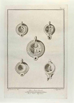 Jupiter und Heiliger Adler Ein  Öl Lam – Radierung von Carlo Pignatari – 18. Jahrhundert