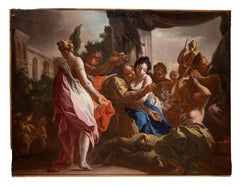17th-18th Century By Carlo Preda Solomon Sacrificing to the Idols Oil on Canvas