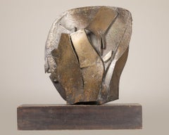 Carlo Ramous'élève De Marino Marini': "Tête Moderniste"- Bronze Original, C.1960