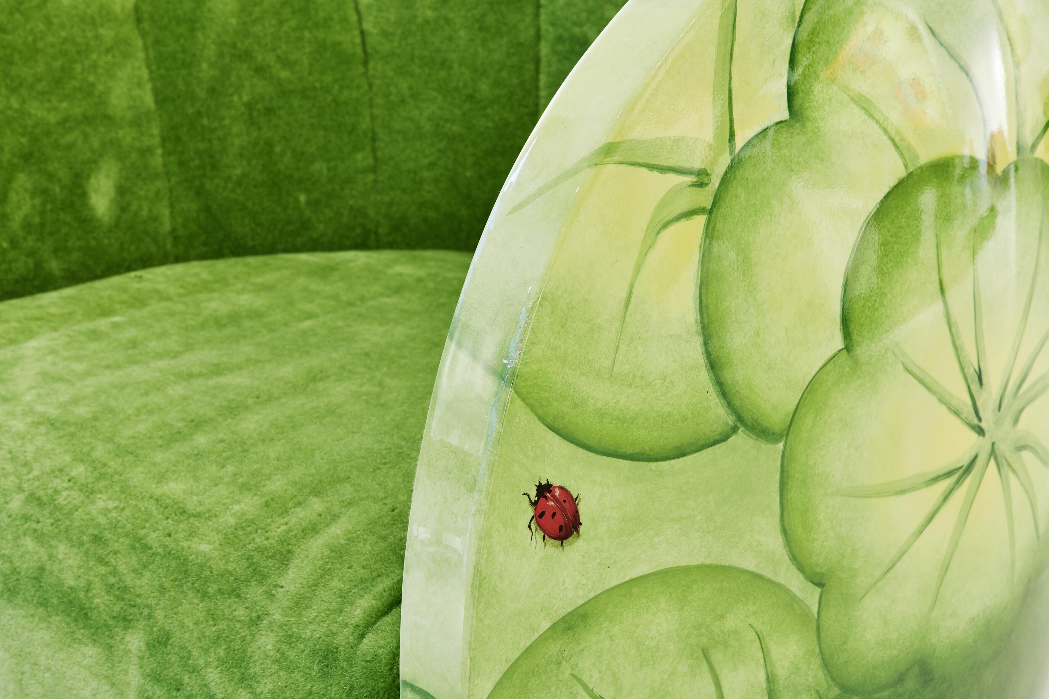 Seating Group Green Velvet For Sale 6