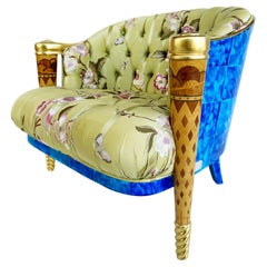 Carlo Rampazzi Colombostile Eclectic Collection Inlay Chair, Made in Italy
