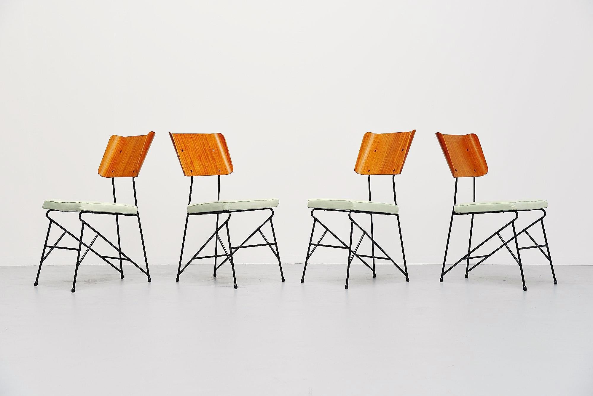 Mid-Century Modern Carlo Ratti Dining Chairs for Legni Curva, Italy, 1950