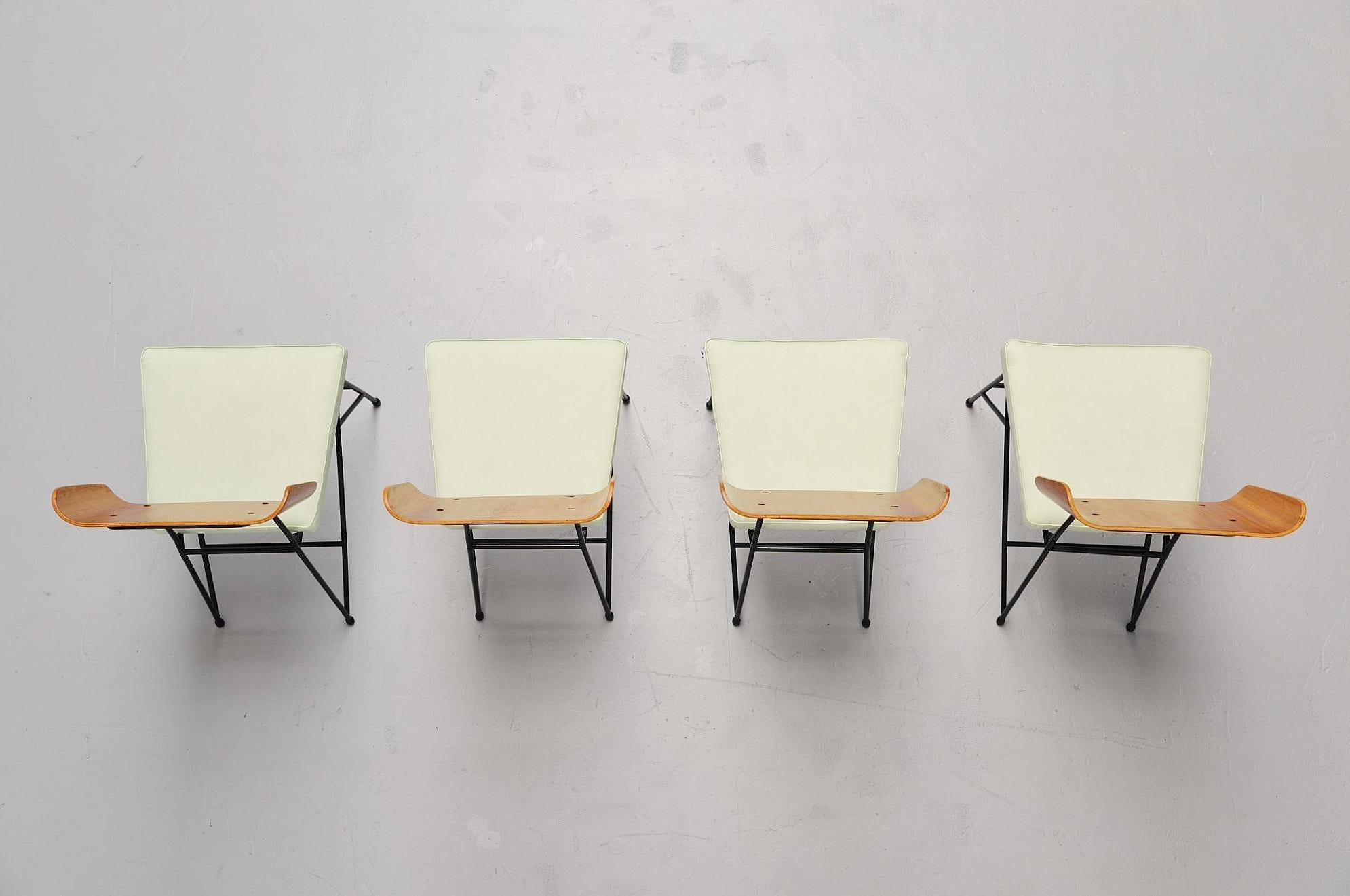 Italian Carlo Ratti Dining Chairs for Legni Curva, Italy, 1950