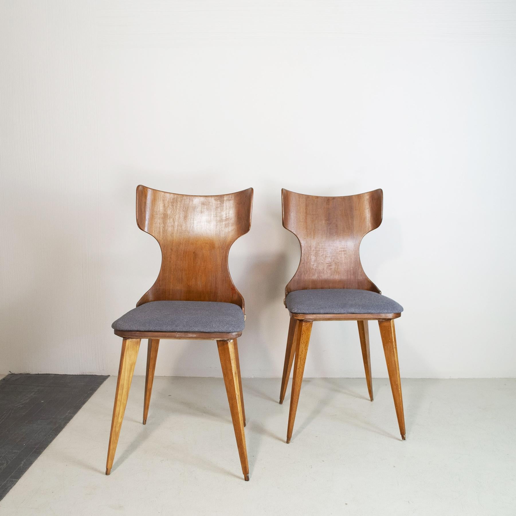 Mid-Century Modern Carlo Ratti Italian Midcentury Chairs Form the Fifties For Sale