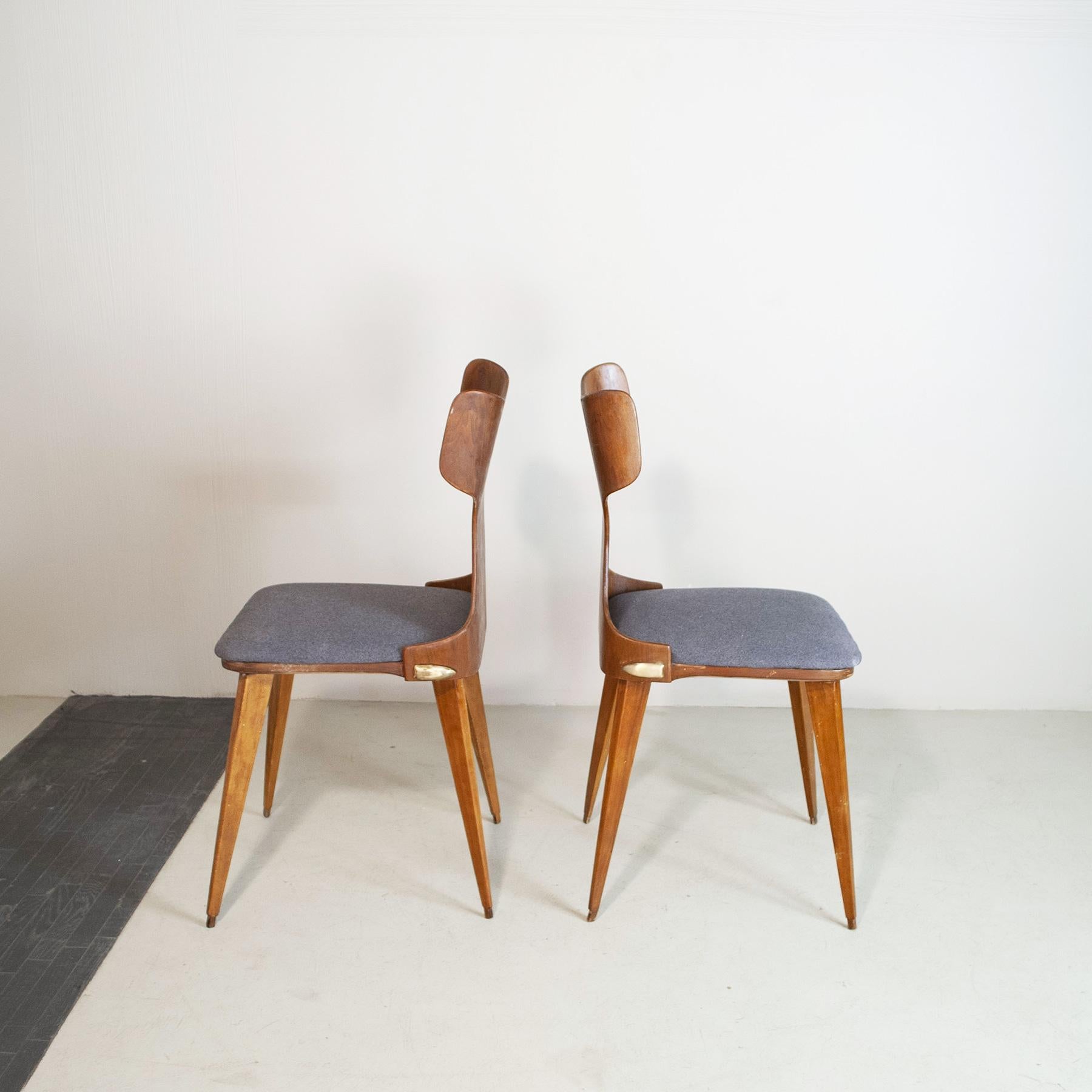 Carlo Ratti Italian Midcentury Chairs Form the Fifties In Good Condition For Sale In bari, IT