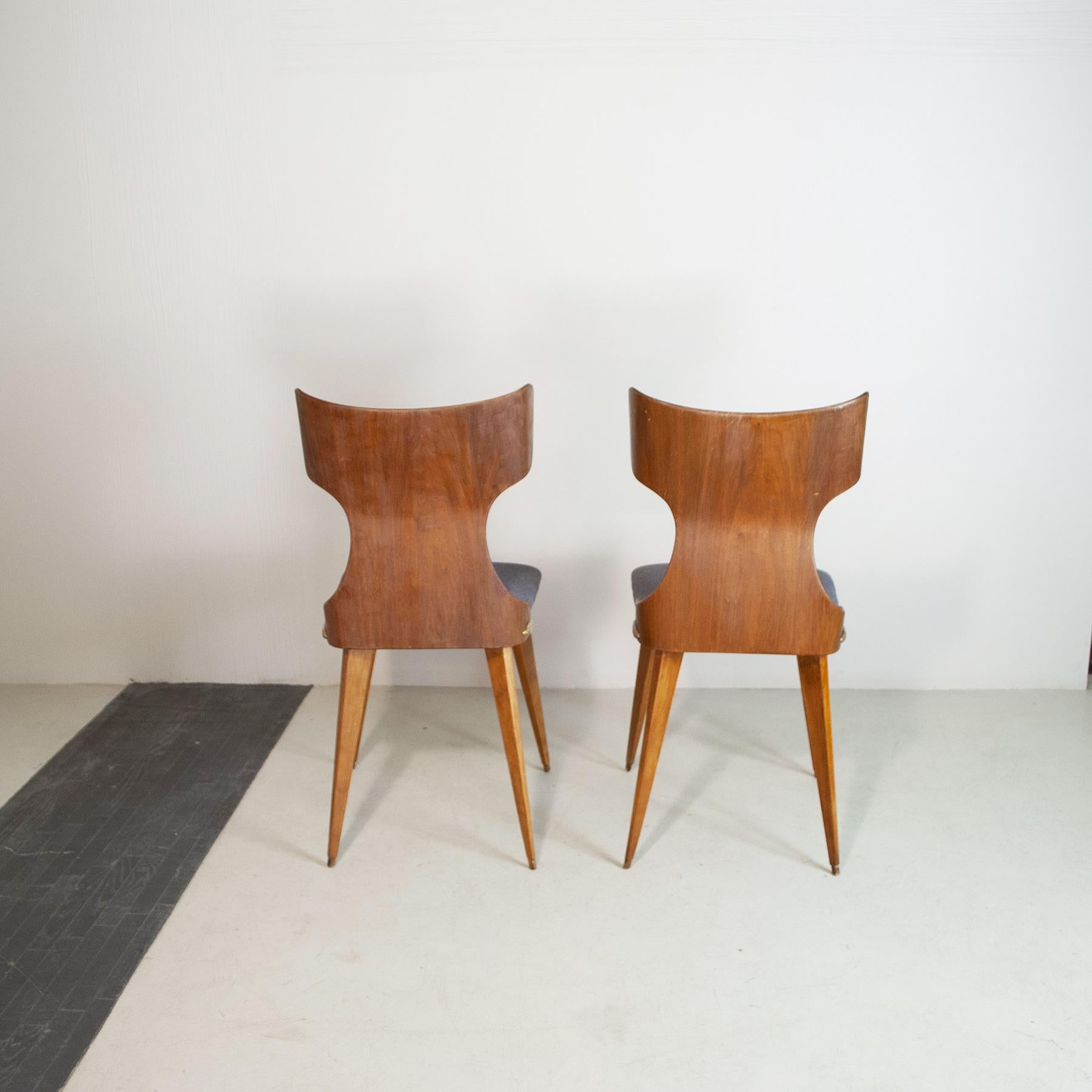 Mid-20th Century Carlo Ratti Italian Midcentury Chairs Form the Fifties For Sale