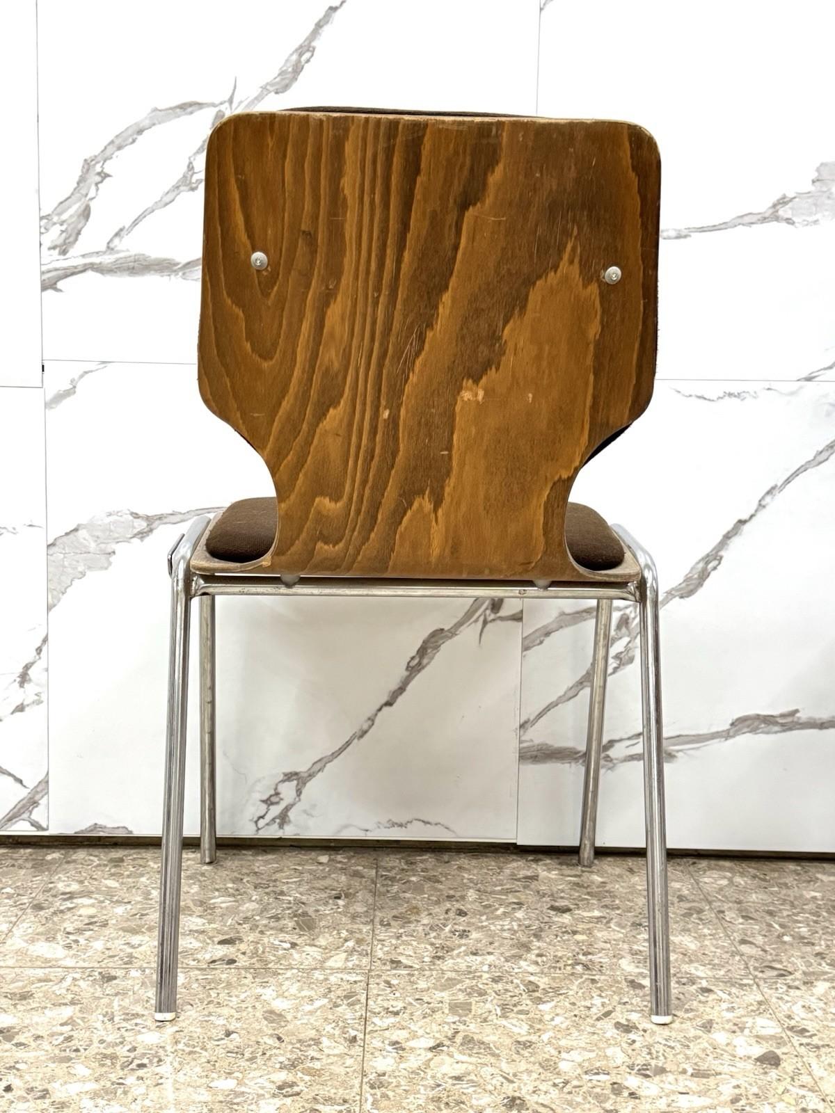 Carlo Ratti Office Set 4 Chairs Modern Design 1970s en vente 5