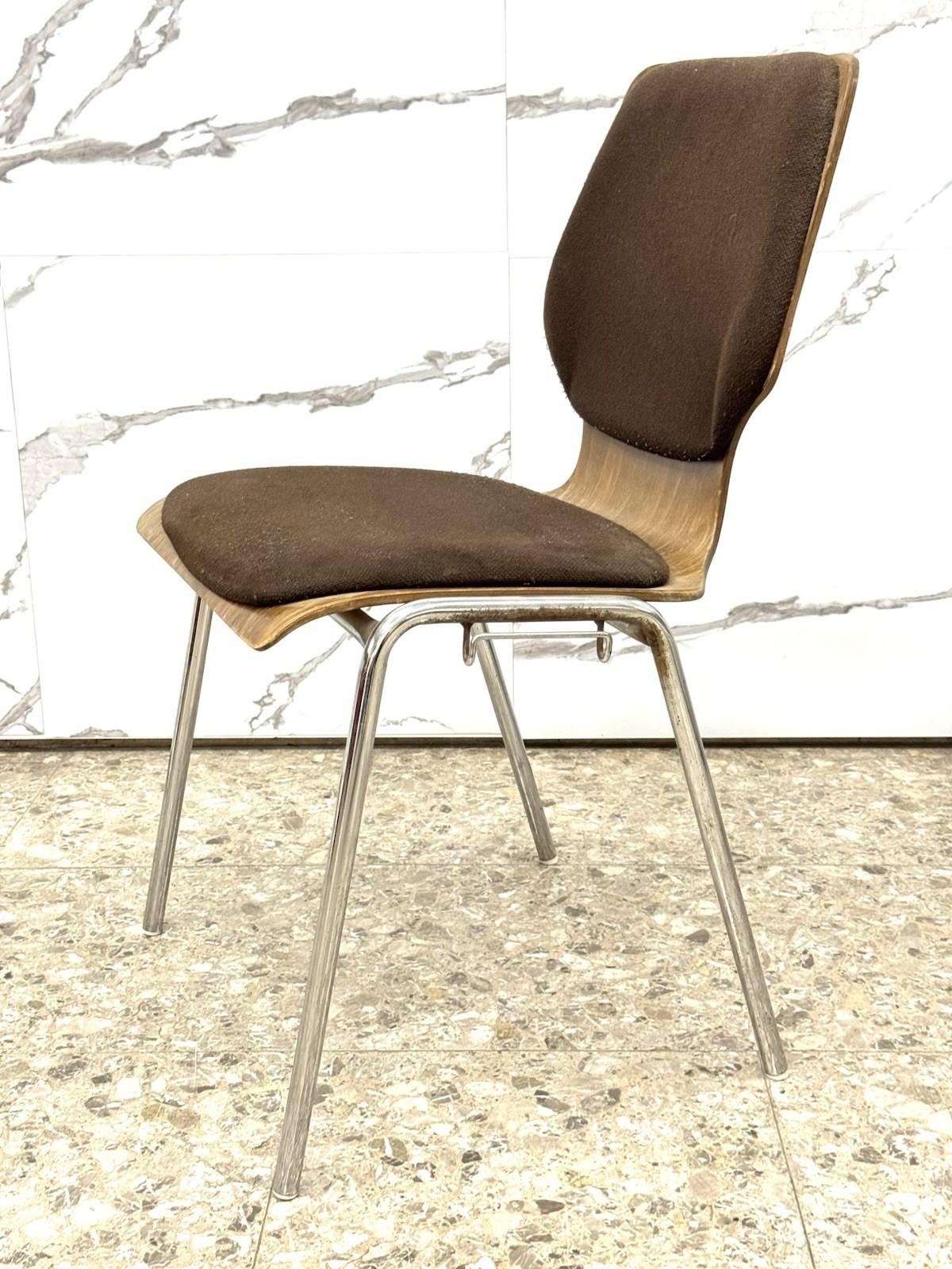 Carlo Ratti Office Set 4 Chairs Modern Design 1970s en vente 12