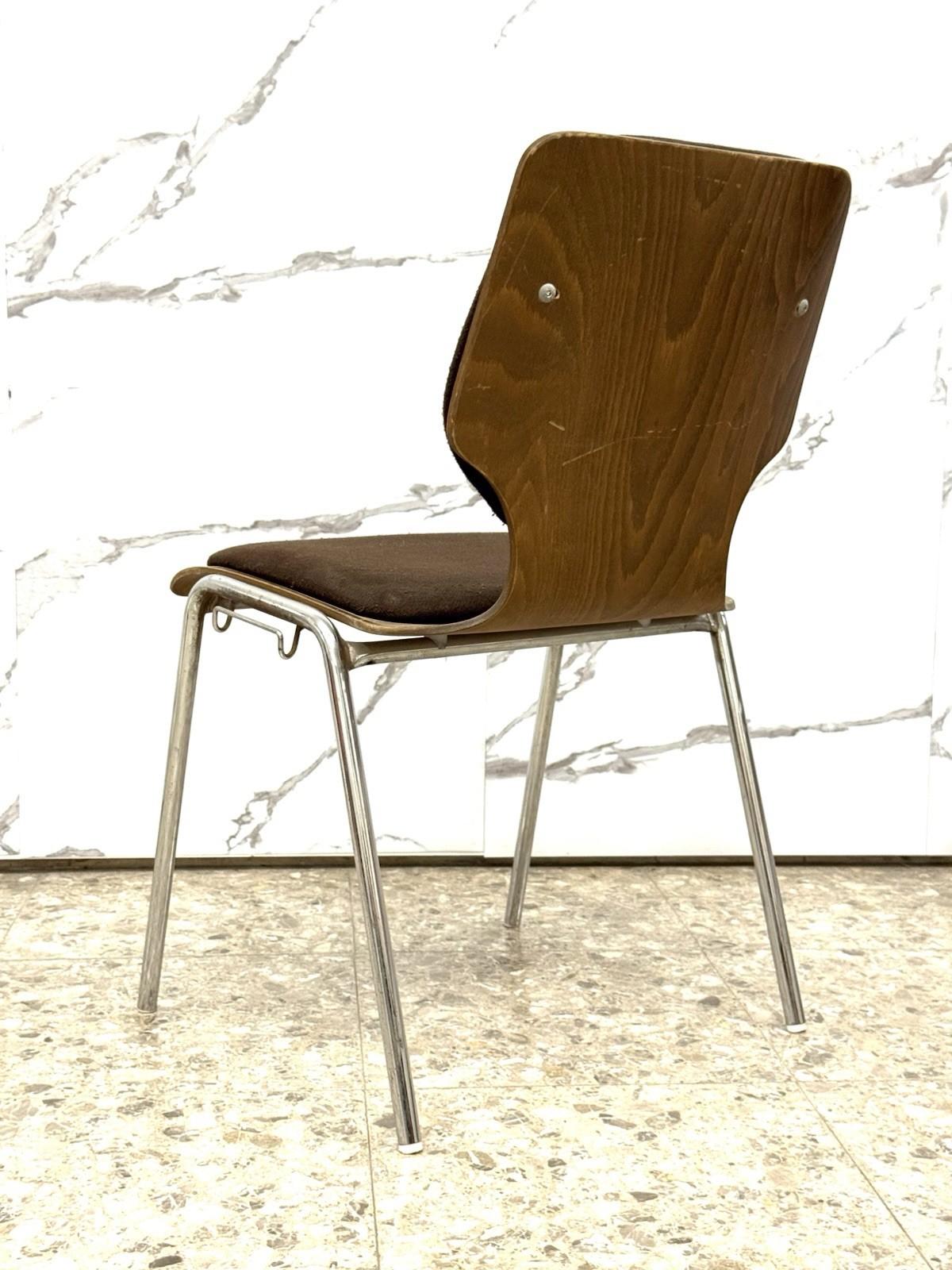 Carlo Ratti Office Set 4 Chairs Modern Design 1970s en vente 13